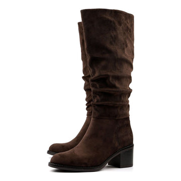 Womens Lunar Kristen Scrunch Long Boots - Brown