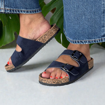 Womens Lunar Pecan Sandals - Navy
