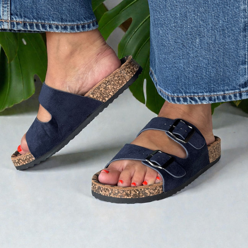 Womens Lunar Pecan Sandals - Navy