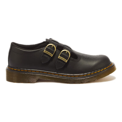 Youth Girls Dr Martens 8065 Softy T Leather Black Mary Jane School Shoes - Black