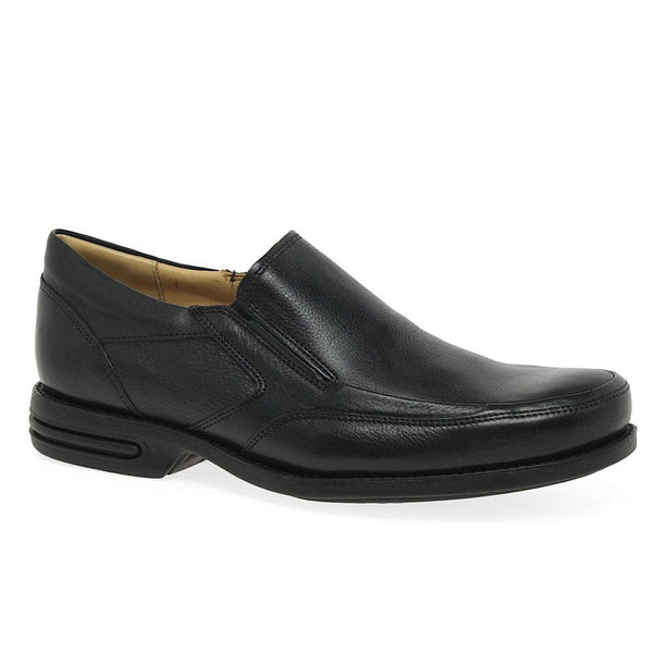 Anatomic Mens Mina Black Leather Slip On Shoes - Black