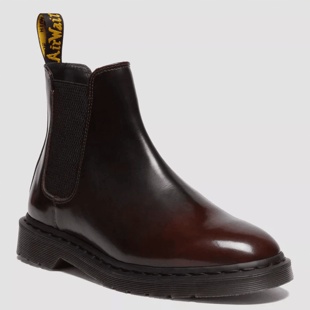 Mens Dr Martens Graeme Arcadia Leather Chelsea Boots- Cherry Red