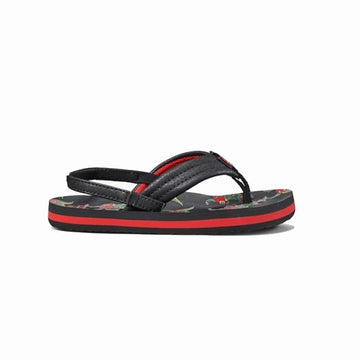 Reef Kids Infant Junior Ahi T-Rex Flip Flops Sandals - Red