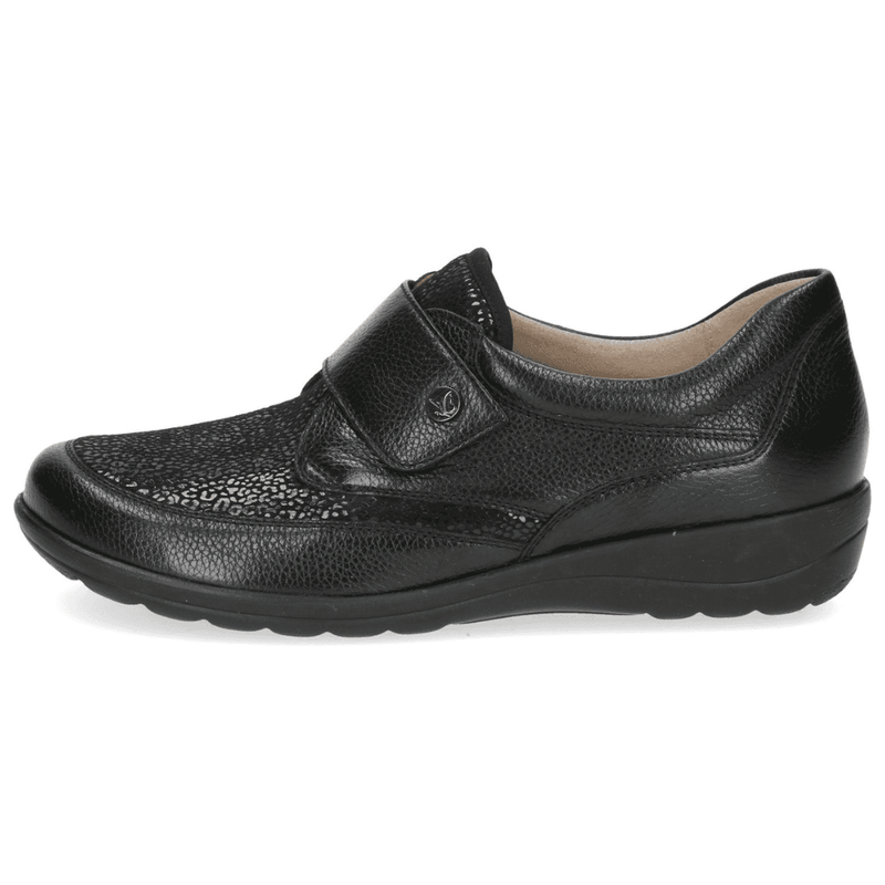 Womens Caprice 24655 Black Velcro Strap Shoes - Black