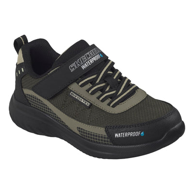 Little Kids Boys Skechers Bounder 2.0 - Aqua Pace Black / Olive Waterproof Trainers - Black / Olive