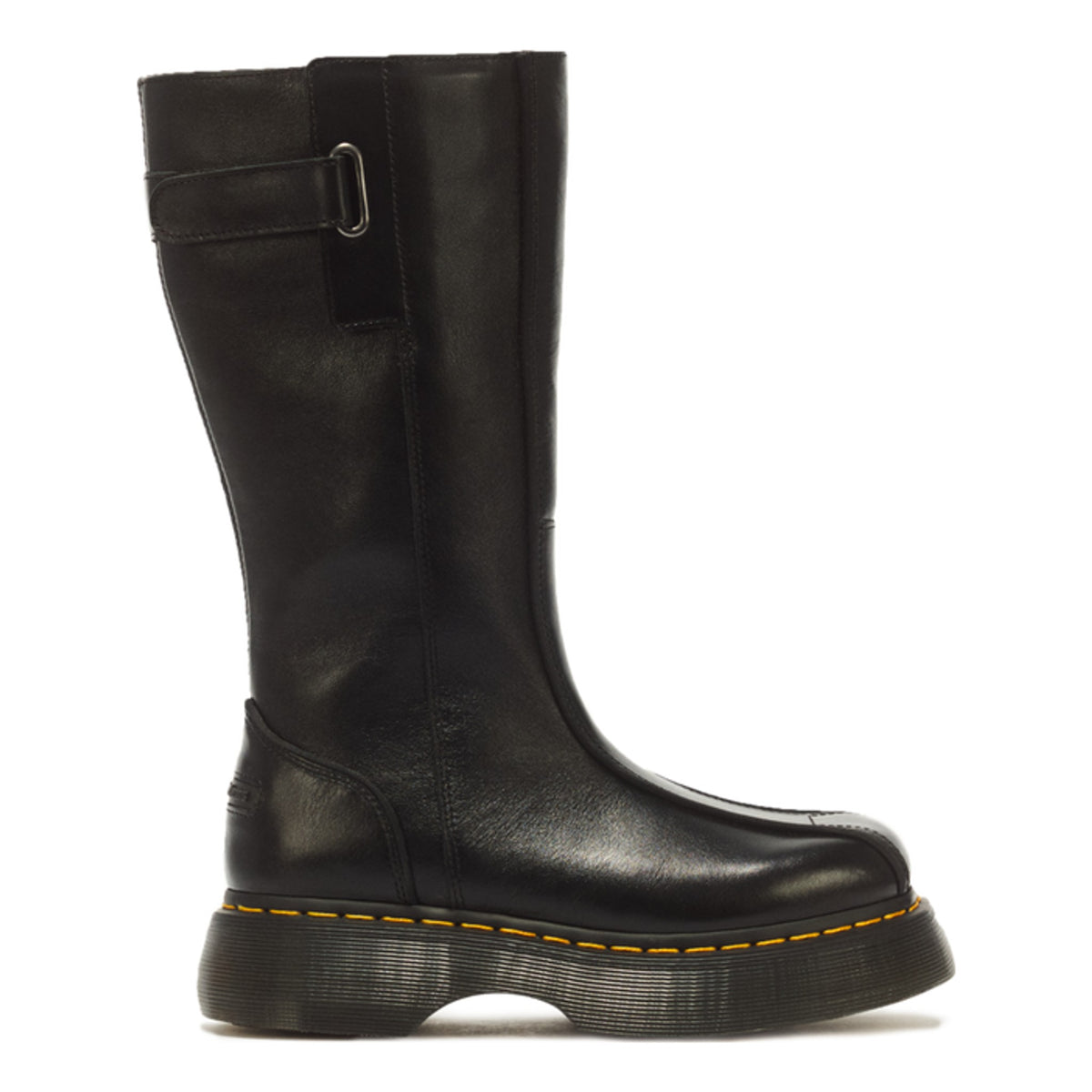 Unisex Dr. Martens Buzz Hi Gloss Leather Black Long Boots