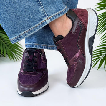 Womens Gabor 0106 Trainers - Mulberry