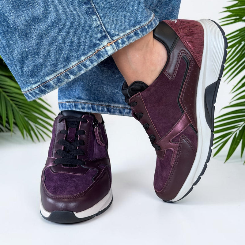 Womens Gabor 0106 Trainers - Mulberry
