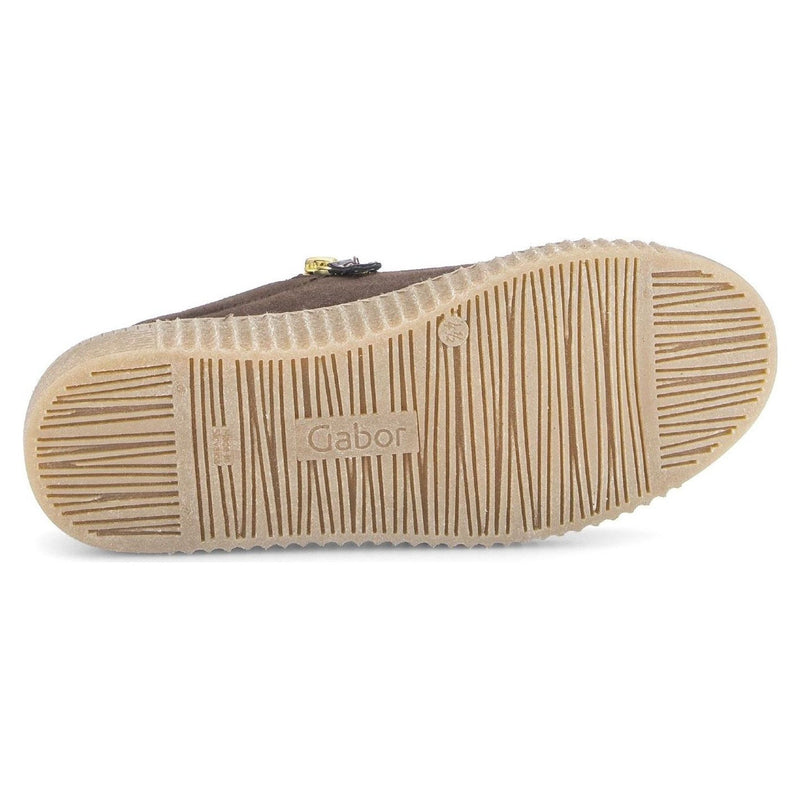 Womens Gabor 6010 Suede Platform Trainers - Dark Brown