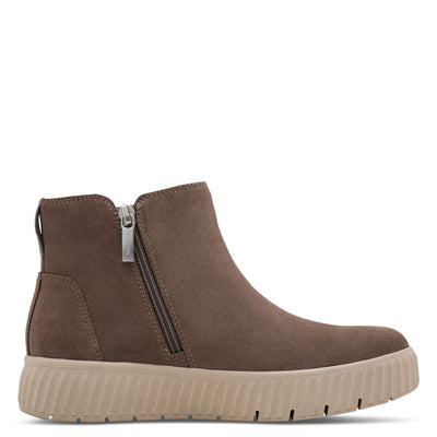 Womens Tamaris 85405 Mushroom Suede Ankle Boots - Mushroom Suede