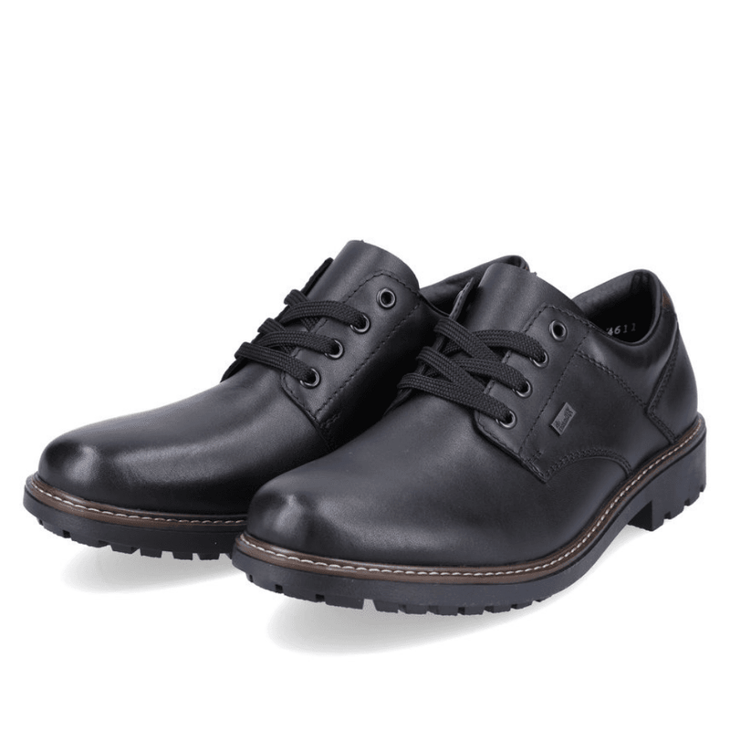 Mens Rieker F4611 Black 'Tex' Lace Up Shoes - Black