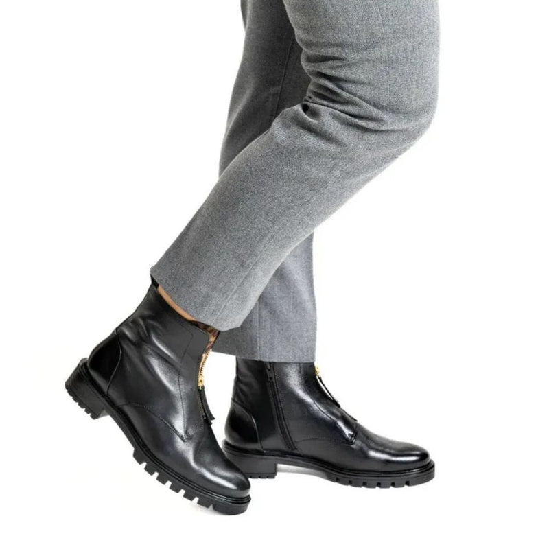 Womens Ara Zip Front Boot - Black