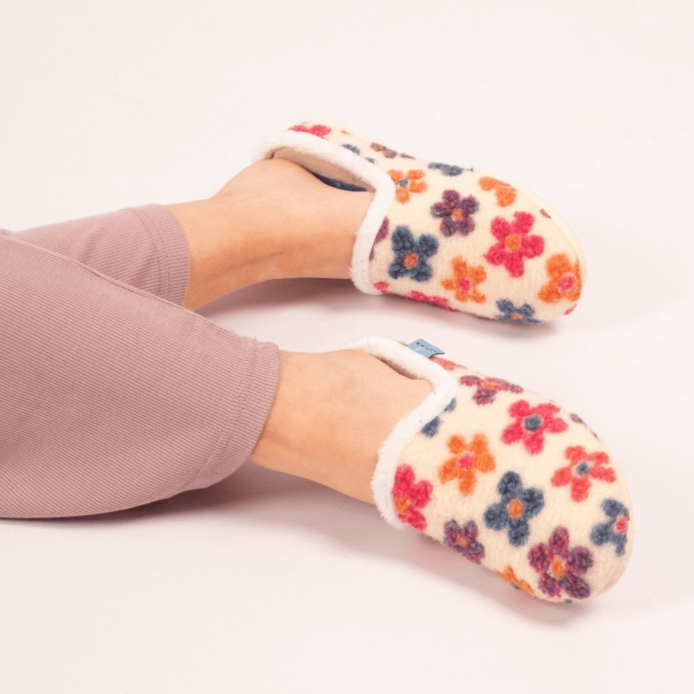 Womens Lunar Dolly Floral Mule Slippers