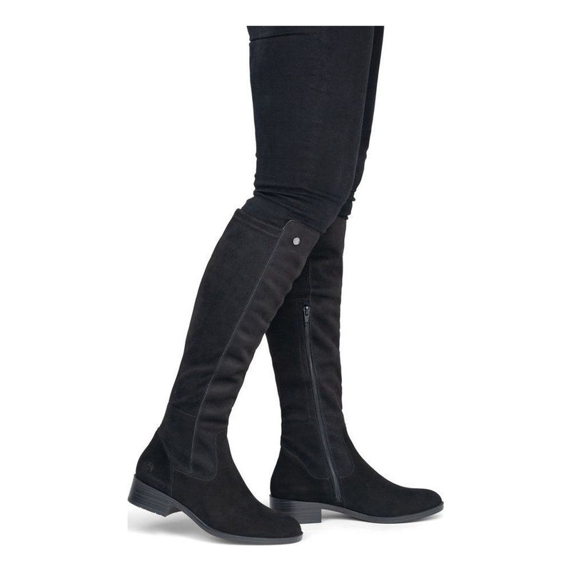 Womens Remonte D3U70 Black Long Boots - Black