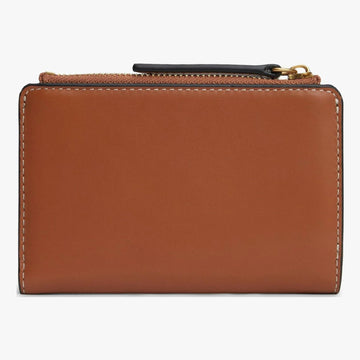 Womens Tommy Hilfiger Bifold Script Cognac Leather Purse - Cognac