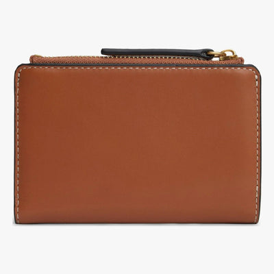 Womens Tommy Hilfiger Bifold Script Cognac Leather Purse - Cognac