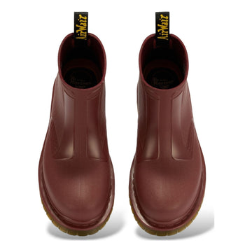Unisex Dr. Martens 101 Rain Cherry Red PVC Ankle Wellingtons - Cherry Red