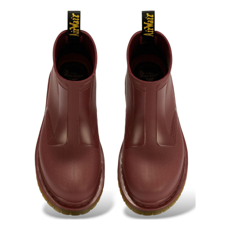 Unisex Dr. Martens 101 Rain Cherry Red PVC Ankle Wellingtons - Cherry Red