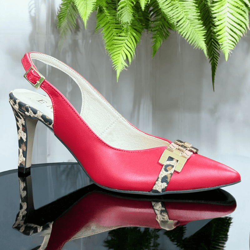 Womens Emis Ladies Red - Red Leopard