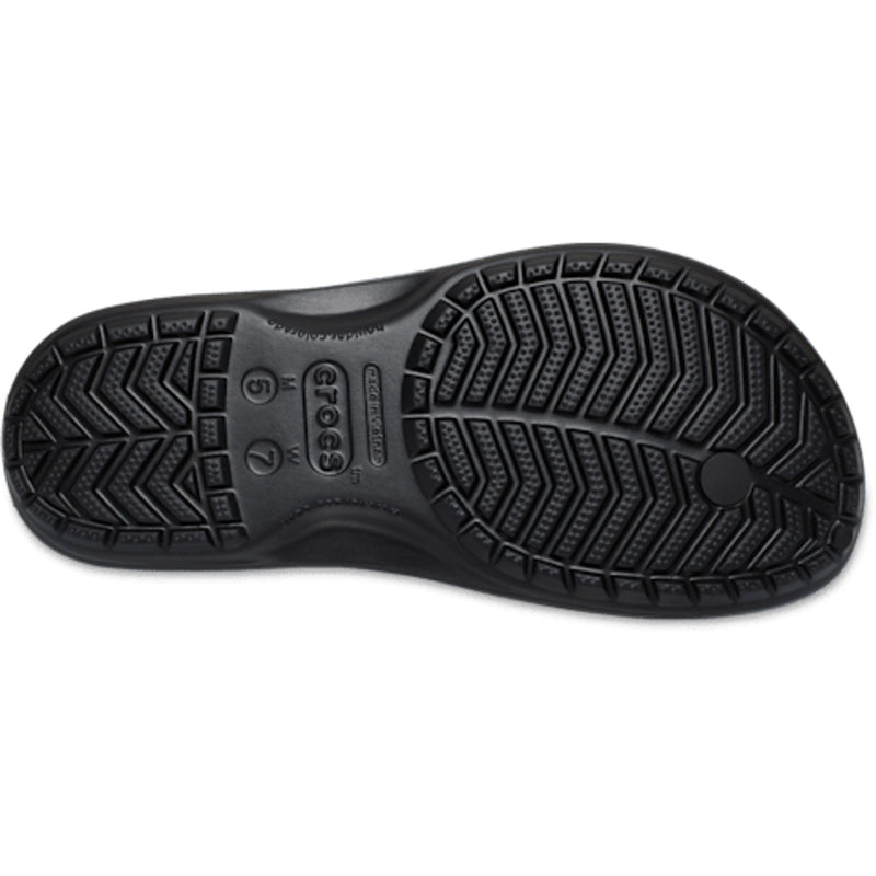 Mens Crocs Crocband Flip Flops - Black Slate Grey