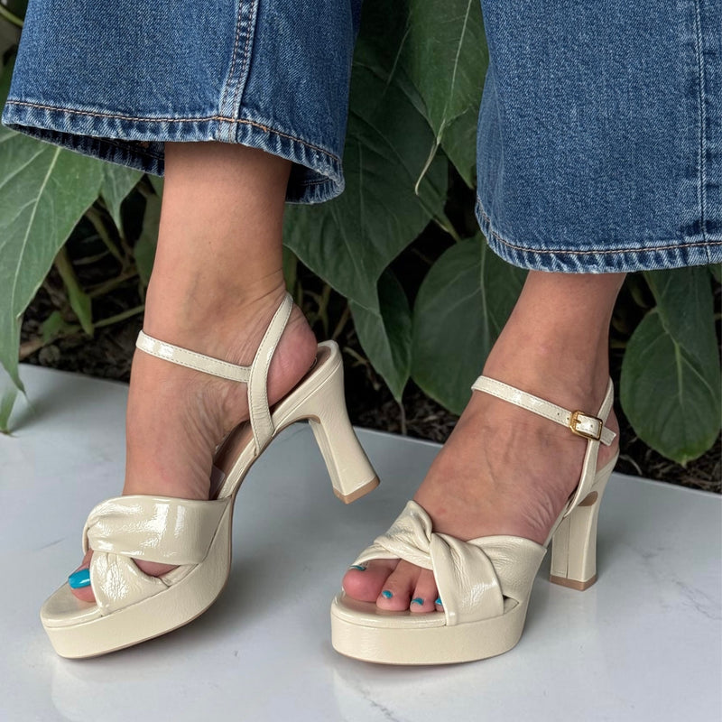 Womens Unisa Onoa Heeled Sandals - Ivory