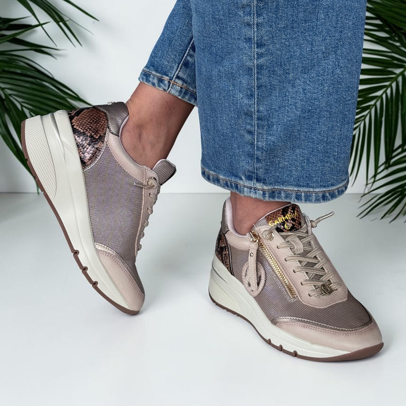 Womens Carmela 164228 Trainers - Beige