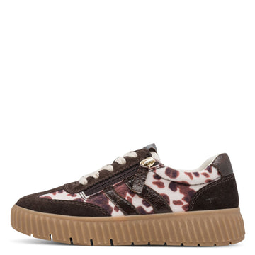 Womens Tamaris 83739 Side Zip Trainers - Cow