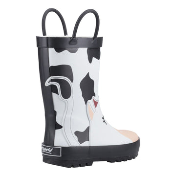 Kids Cotswold Puddle Boot 3D Wellingtons - Cow