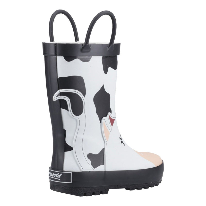 Kids Cotswold Puddle Boot 3D Wellingtons - Cow