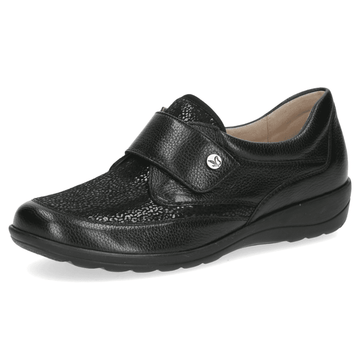 Womens Caprice 24655 Black Velcro Strap Shoes - Black