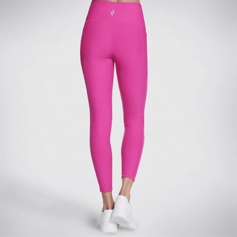Womens Skechers Go Flex Rib High Waisted Leggings - Pink