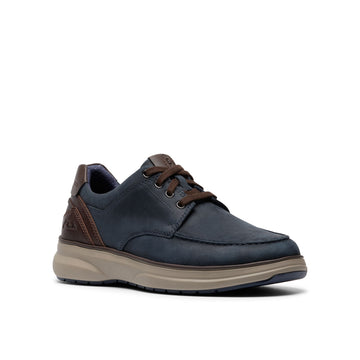 Mens Clarks Mullan Moc Casual Lace-up Shoe - Navy Leather