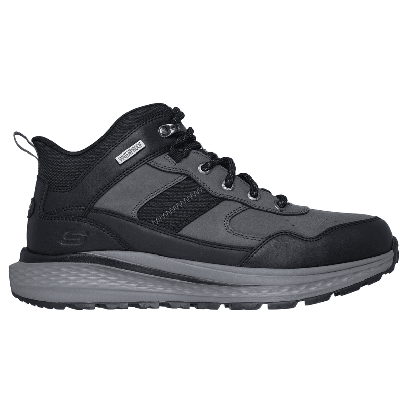 Skechers Mens Slip-ins Relaxed Fit Boots (Waterproof) - Black Grey