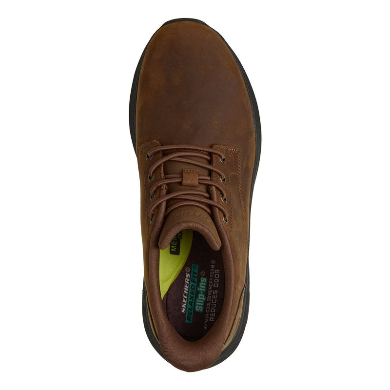 Mens Skechers Pollard - Colt Slip-Ins Casual Shoes - Dark Brown