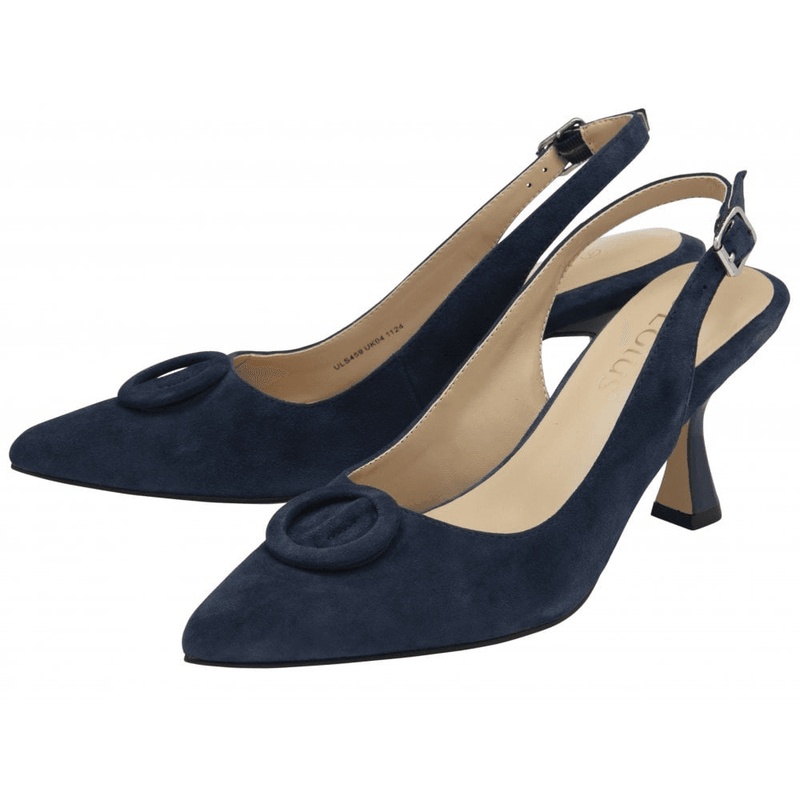 Womens Lotus Delfina Sling Back Heels - Navy