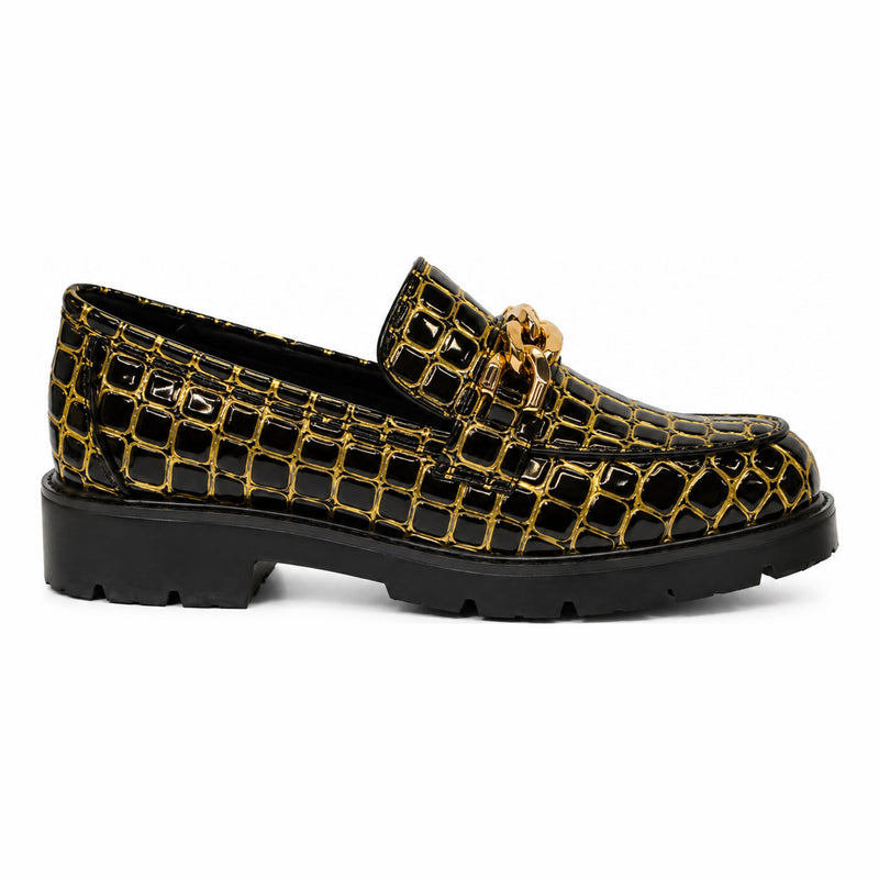 Womens Zanni & Co Chain Detail Daqia Loafers - Bling Ring