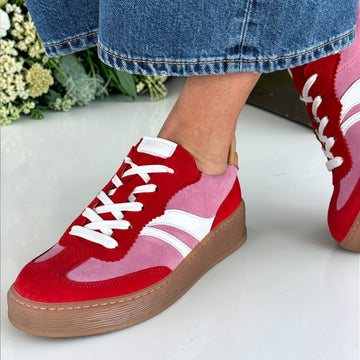 Womens Gabor Dahma Gumsole Trainers - Red