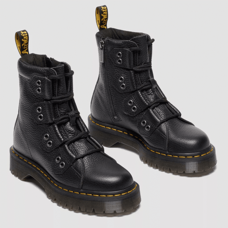 Mens Dr Martens 1460 Bex Lace To Toe Soft Leather Boots - Black