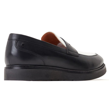Mens Base London Sid Loafers - Black and White