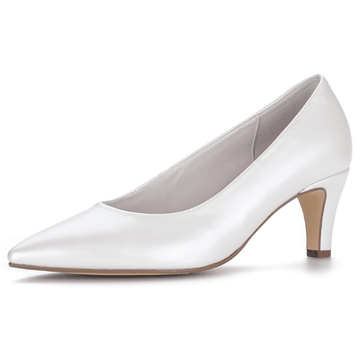 Gabor 81.390 Off White Pearlised Low Court Heels - Off White
