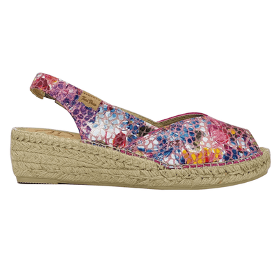 Womens Toni Pons Bernia Open Toe Slingback Espadrilles - Multi