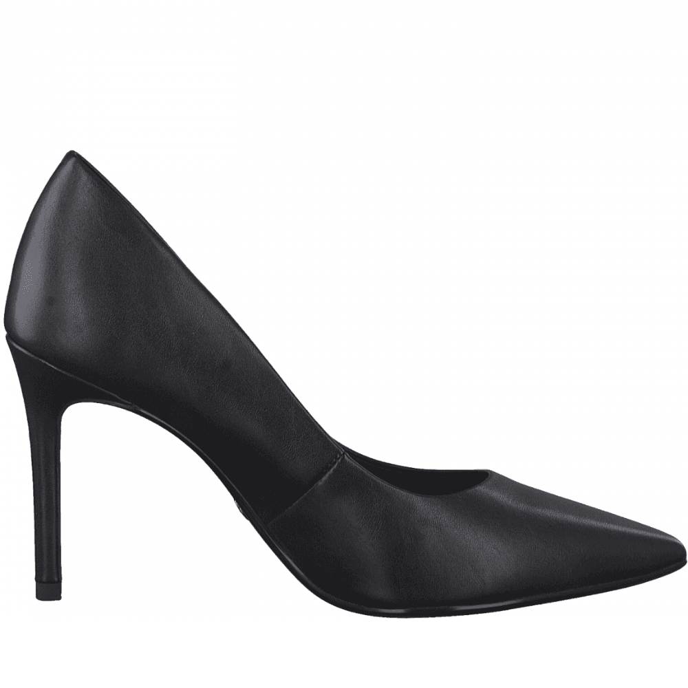 Womens Tamaris Ladies Black Matt Court Shoe
