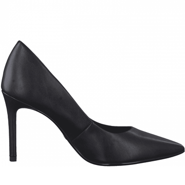 Womens Tamaris Ladies Black Matt Court Shoe - Black