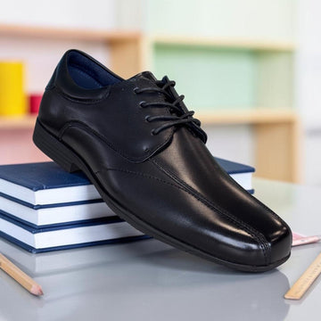 Senior Boys Teds Preston Black School Shoes - Black