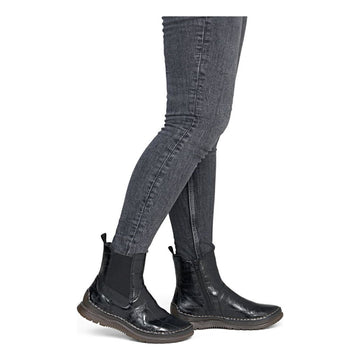 Womens Rieker 53651 Black Boots - Black