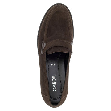 Womens Gabor 4013 Loafers - Dark Brown