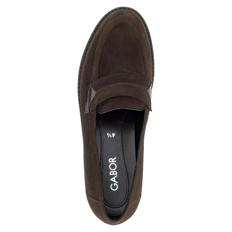 Womens Gabor 4013 Loafers - Dark Brown