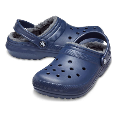 Mens Crocs Classic Lined Slippers - Navy/Charcoal