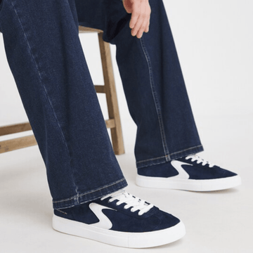 Mens Skechers Arch Fit Legend Trainers - Navy