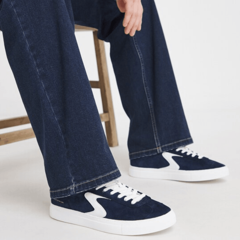 Mens Skechers Arch Fit Legend Trainers - Navy
